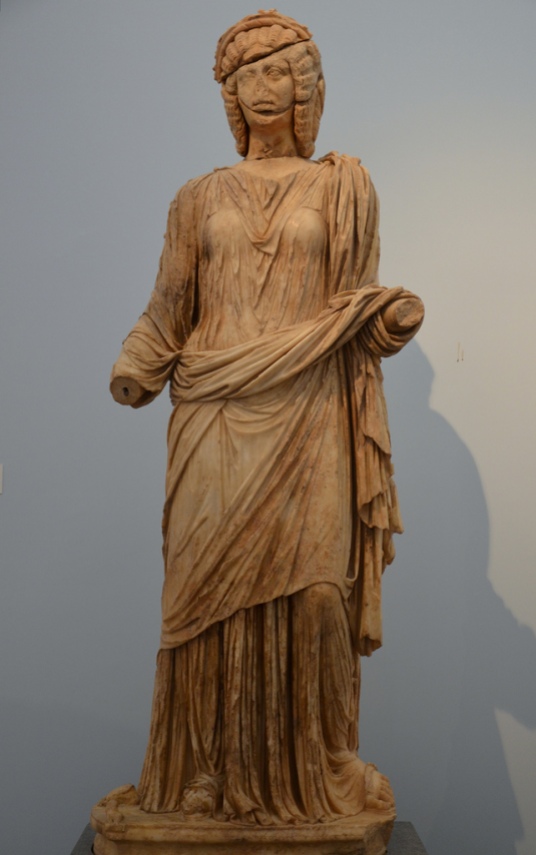 Statue of Claudia Antonia Tatiana, closely modelled on that of Julia Domna,from the Bouleuterion, 200 AD (Aphrodisias Museum).