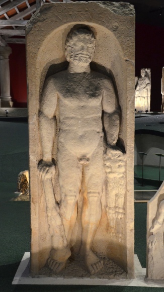 Stela depicting Hercules at rest.