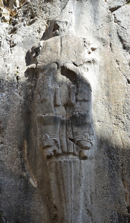 East wall of Chamber B with a depiction of Negal, the Sword God and God of the Underworld.