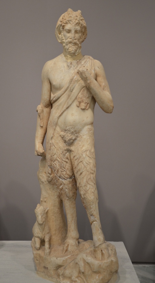 Small marble statue of the goat-like Pan, 2nd century AD.