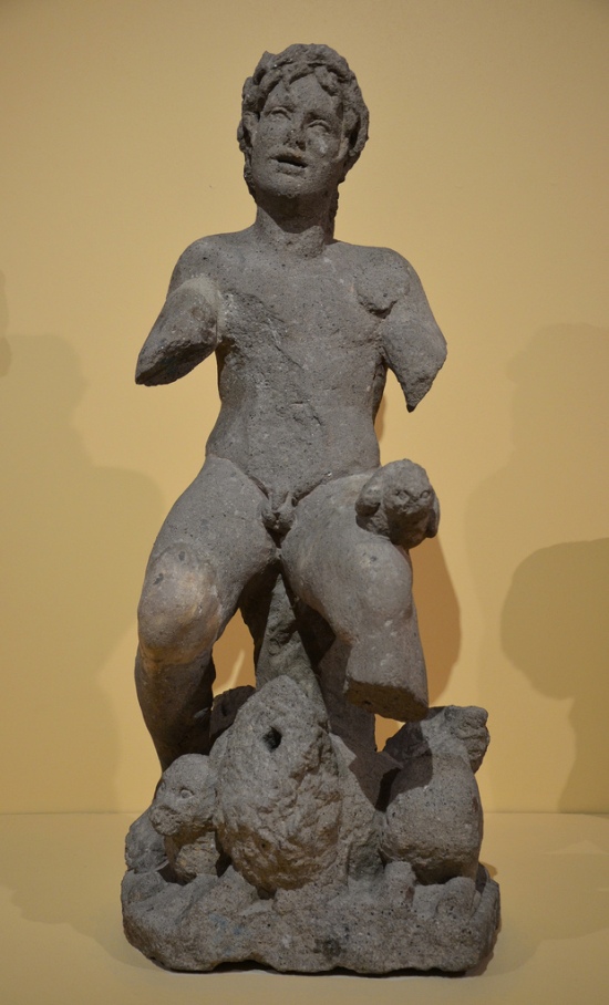 Statue of Orpheus charming the animals in Peperino marble, 2nd century BC, from the Via Tiburtina.