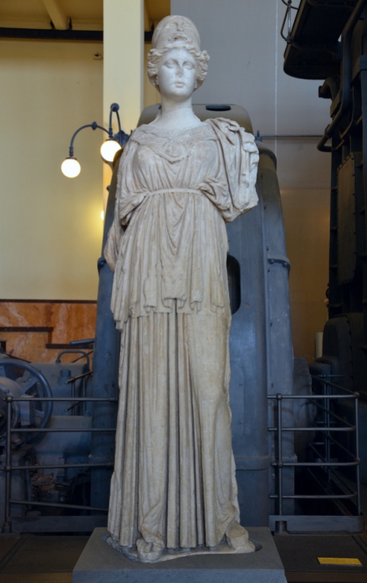 Statue of the so-called Athena of Castro Pretorio, Hellenistic statue (mid 3rd century BC) based on 6th century BC models.