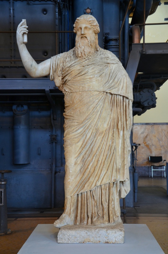 Statue of bearded Dionysus, copy after Greek original of the 2nd half of 4th century BC.
